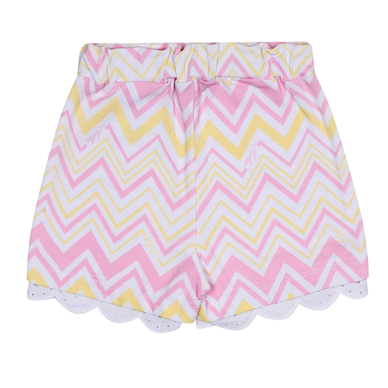 A-Dee Tops & Skirts S241502-2001 Adee Girls Lia Lemon Cake Chevron Skirt Set