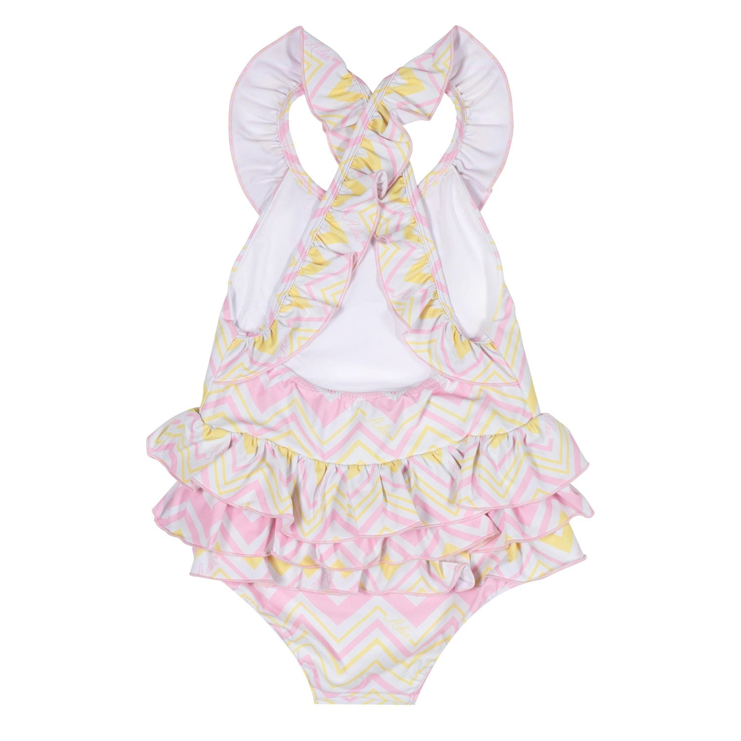 A-Dee Coats & Jackets S241802-1001 Adee Girls Ariel – Pink Fairy Chevron Print Swimsuit