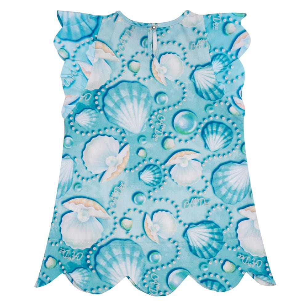 A-Dee Coats & Jackets S244522-6100 Adee Girls Ollie Aruba Blue Pearl Print Legging Set