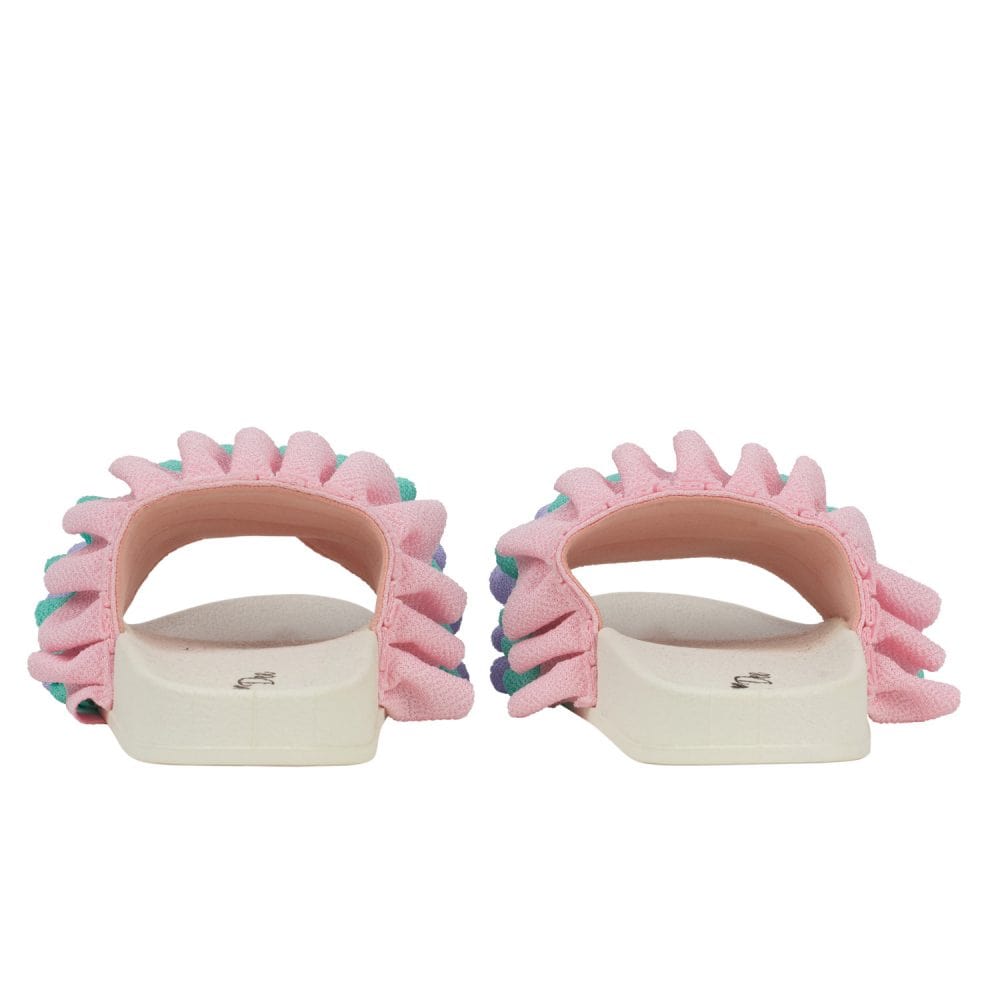 A-Dee Shoes S245104- 3812 Adee Girls Frilly Lilac Frill Slider