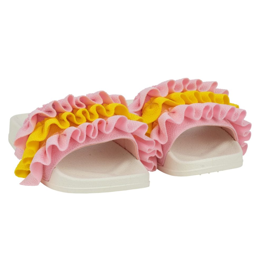 A-Dee Shoes 26 S245104-4001 Adee Girls Frilly Pink Fairy Frill Slider