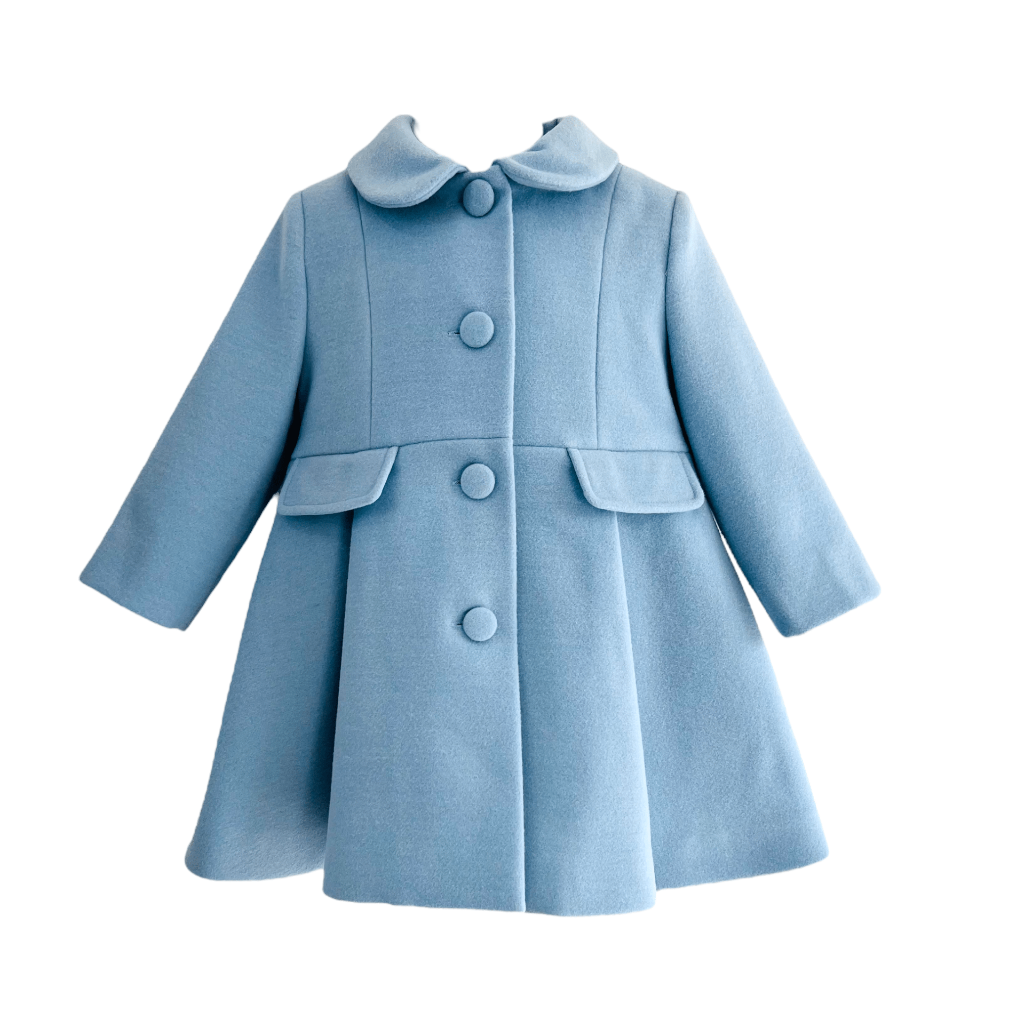 Bimbalò Coats & Jackets Bimbalò Girls Light Blue Collared Coat