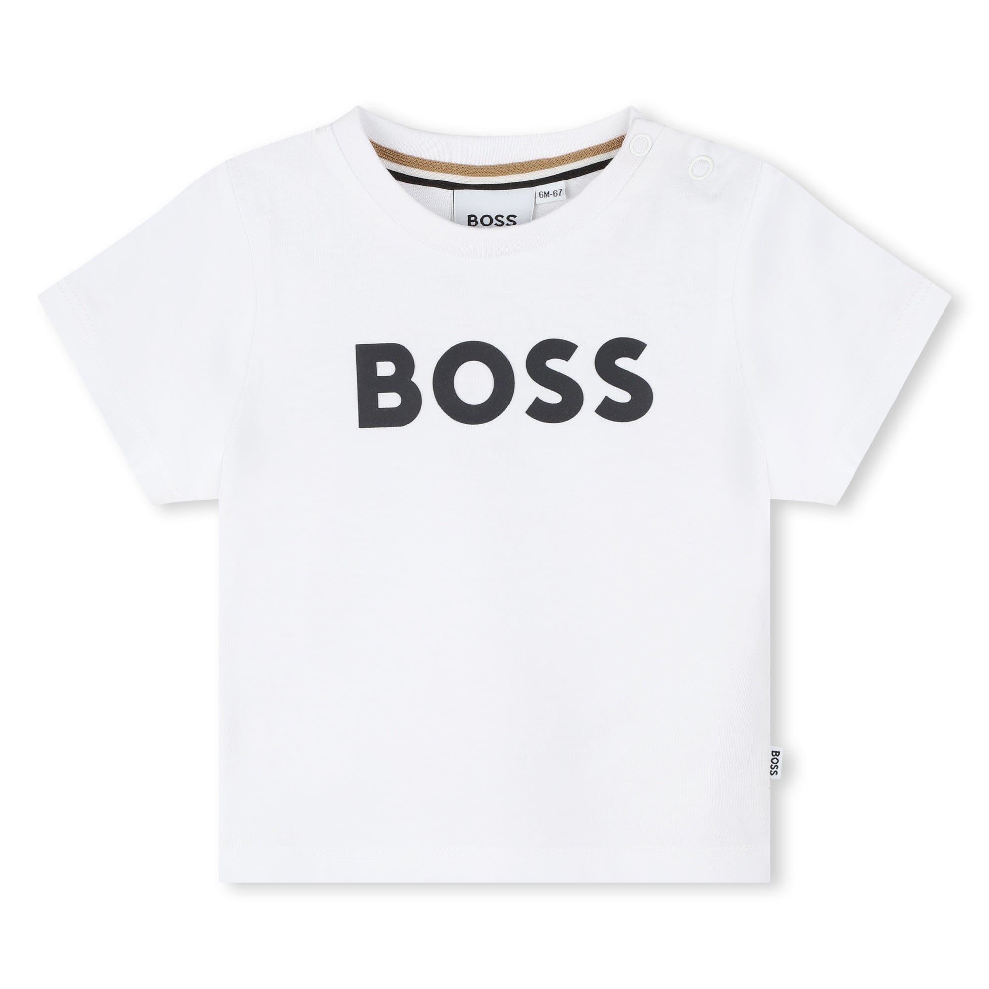 Boss Tops 12m Boss Baby Boys White Short Sleeves Tee-Shirt