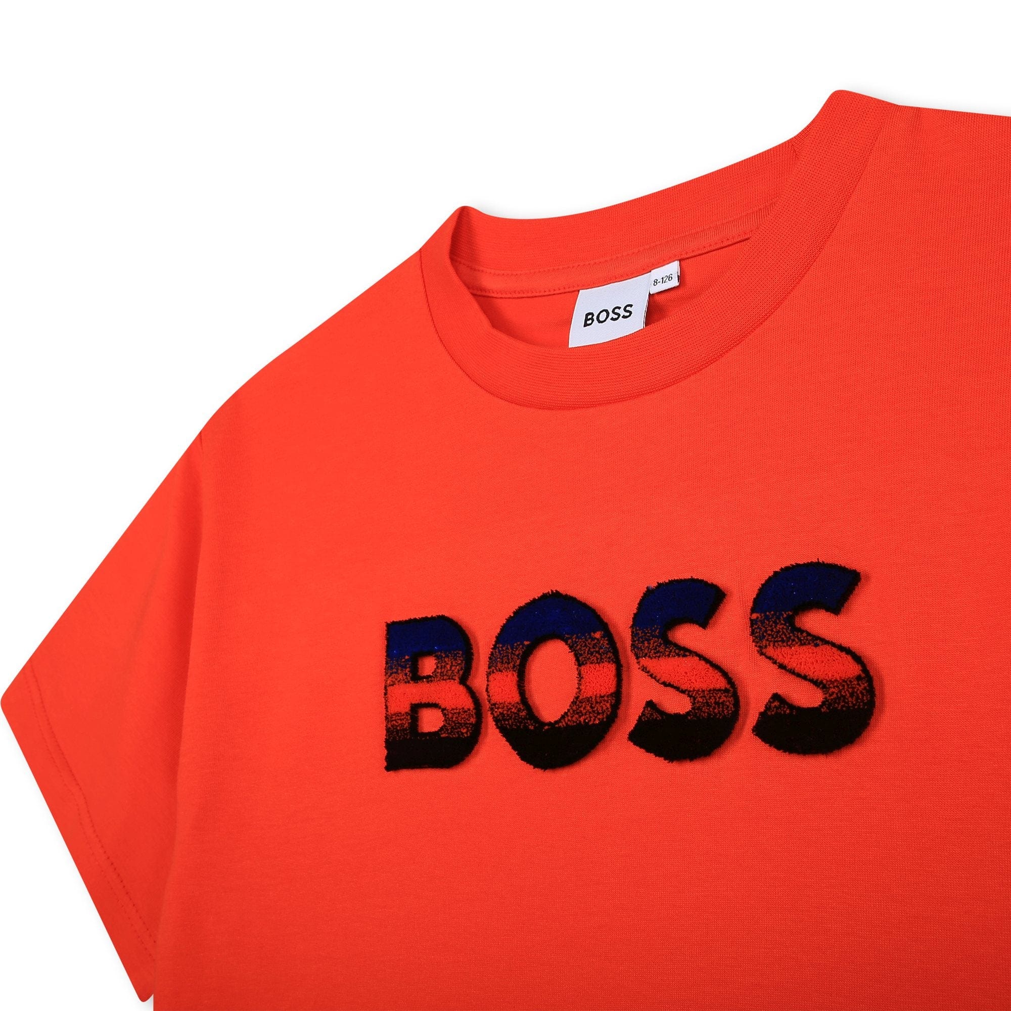 Boss Tops Boss Boys Bright Red Holiday Capsule Short Sleeves Tee-Shirt