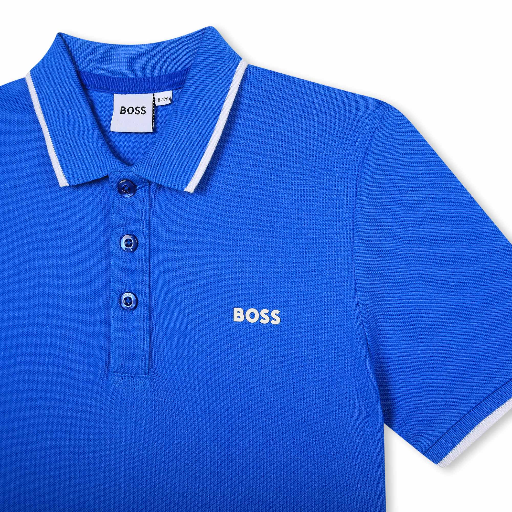 Boss Top J25O89 Boss Boys Navy Blue Essentiel Short Sleeve Polo