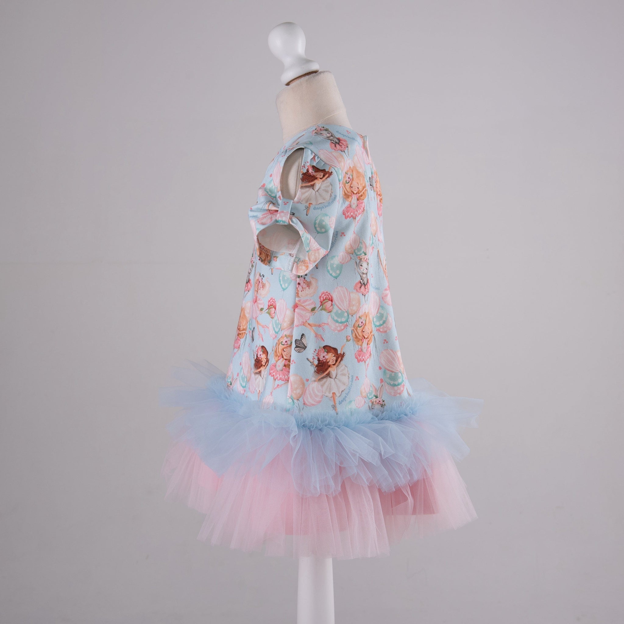 Daga 9649 Daga Baby Girls Sky Floral Dress