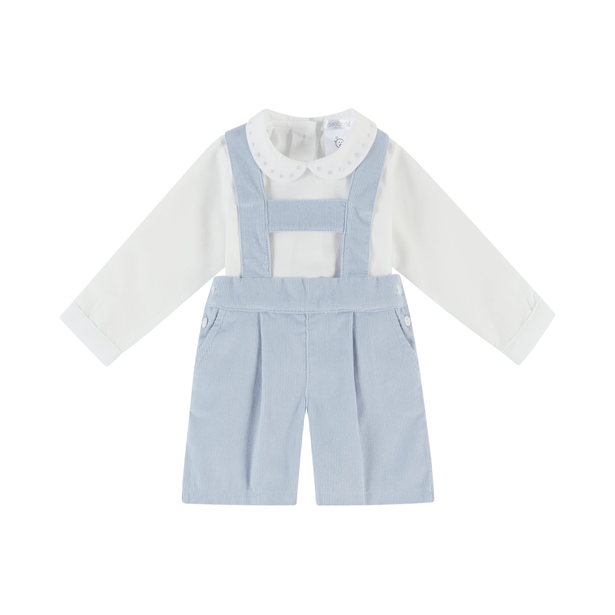 Deolinda Tops & Shorts 3m Deolinda Baby Girls Dusty Blue James Strappy Shorts + Top