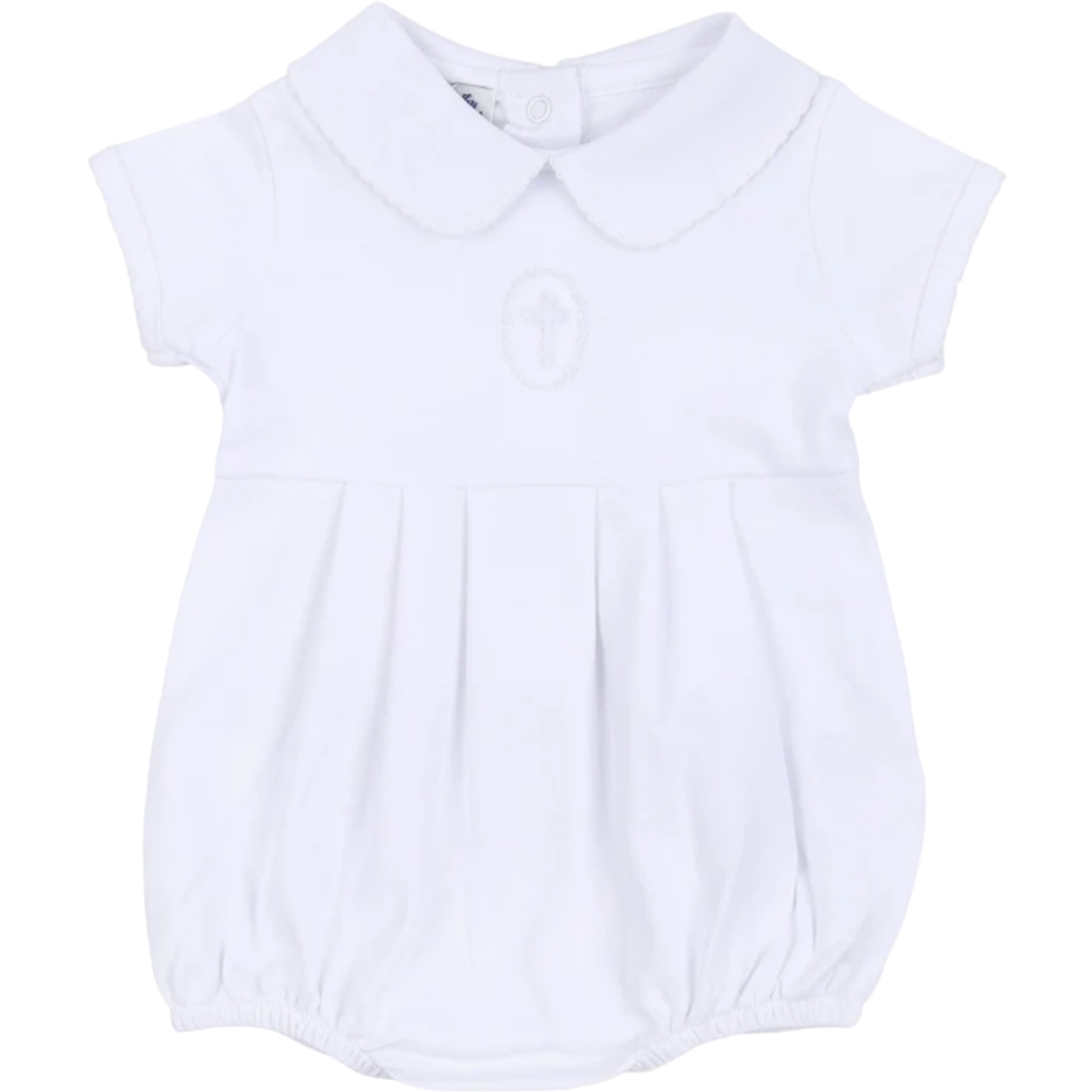 Magnolia Baby White Blessed fall 23 smocked collared Bubble