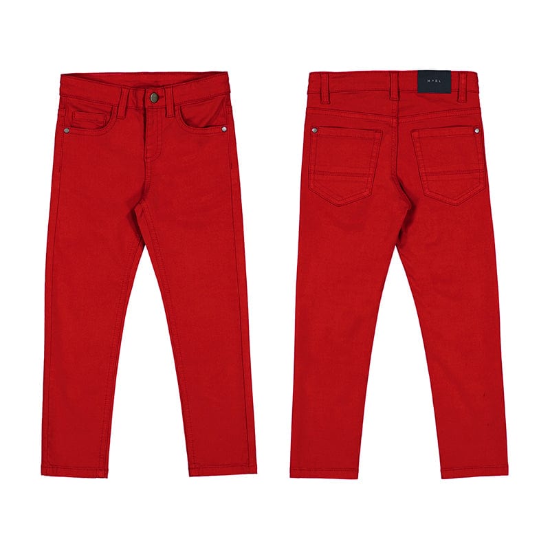 Mayoral Trousers & Leggings Mayoral Red 5 Pocket Slim Fit Basic Pant