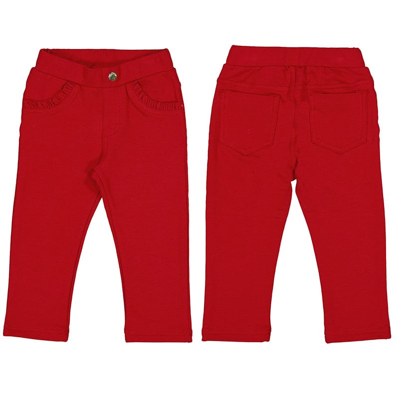 Mayoral Trousers & Leggings Mayoral Red Fleece Basic Trousers