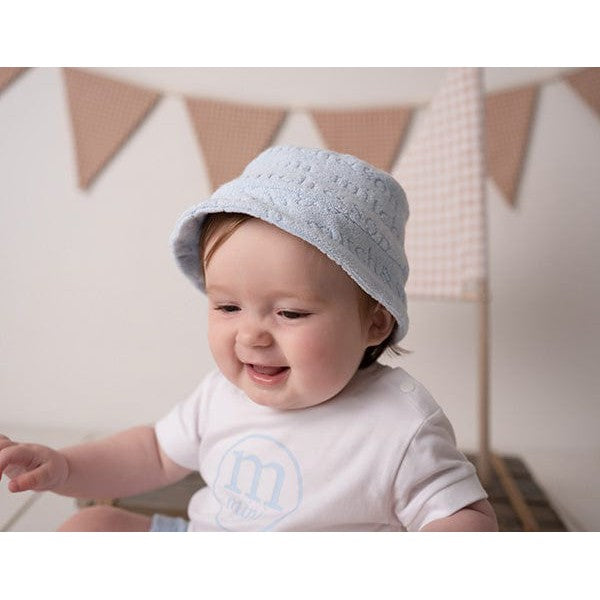 Mitch & Son Tops Ms24002-1210 Mitch & Son Baby Boys Sky Blue Sully Terry Bucket Hat