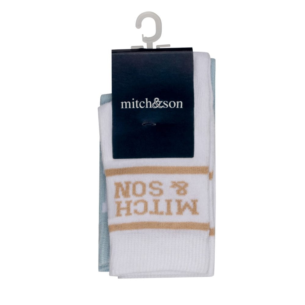 Mitch & Son Tops MS24123-4005 Mitch & Son Boys Pale  Blue Tamir 2 pack socks