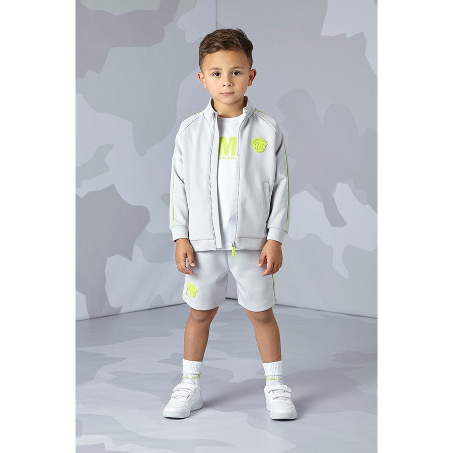 Mitch & Son Tops MS24303-9200 Mitch & Son Boys Light Grey William Knitted poly zipper set