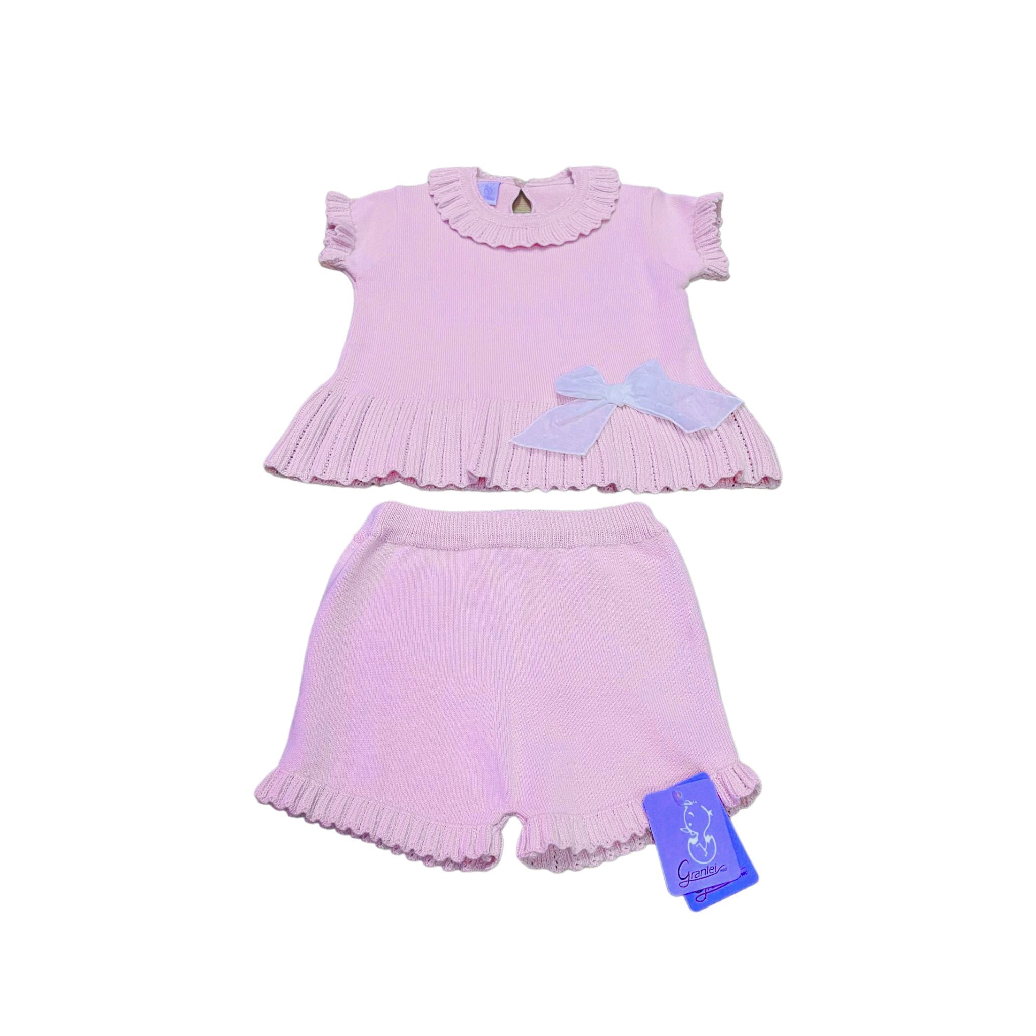 Artesania Granlei Girls Pink Knitted Outfit