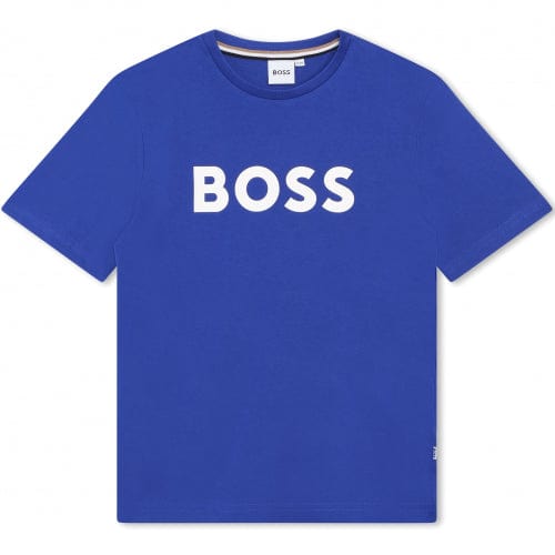BOSS Tops 4yr Boss Boys Blue Short Sleeves Tee-Shirt