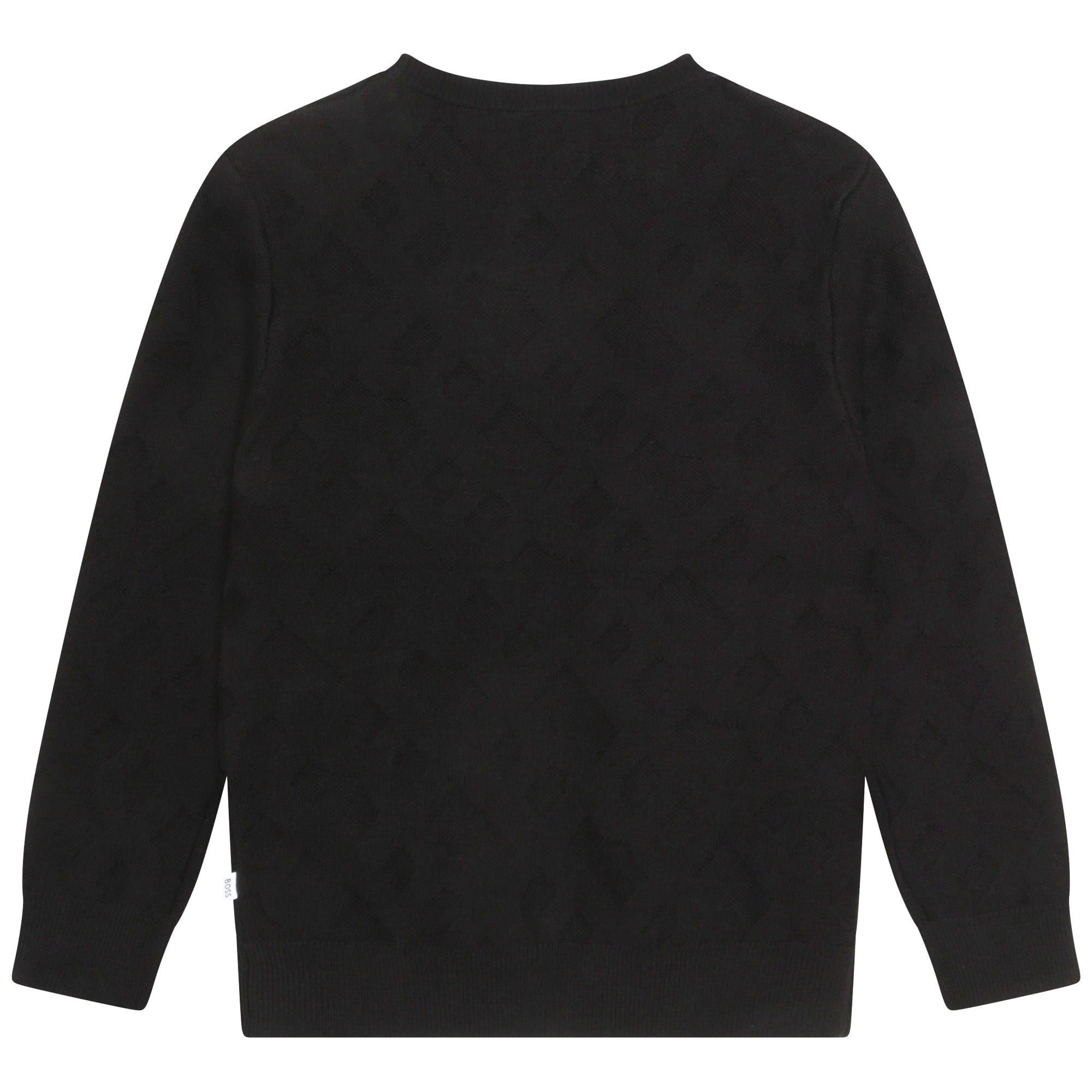 Boss Boys Knit Pullover Sweater Black Pattern
