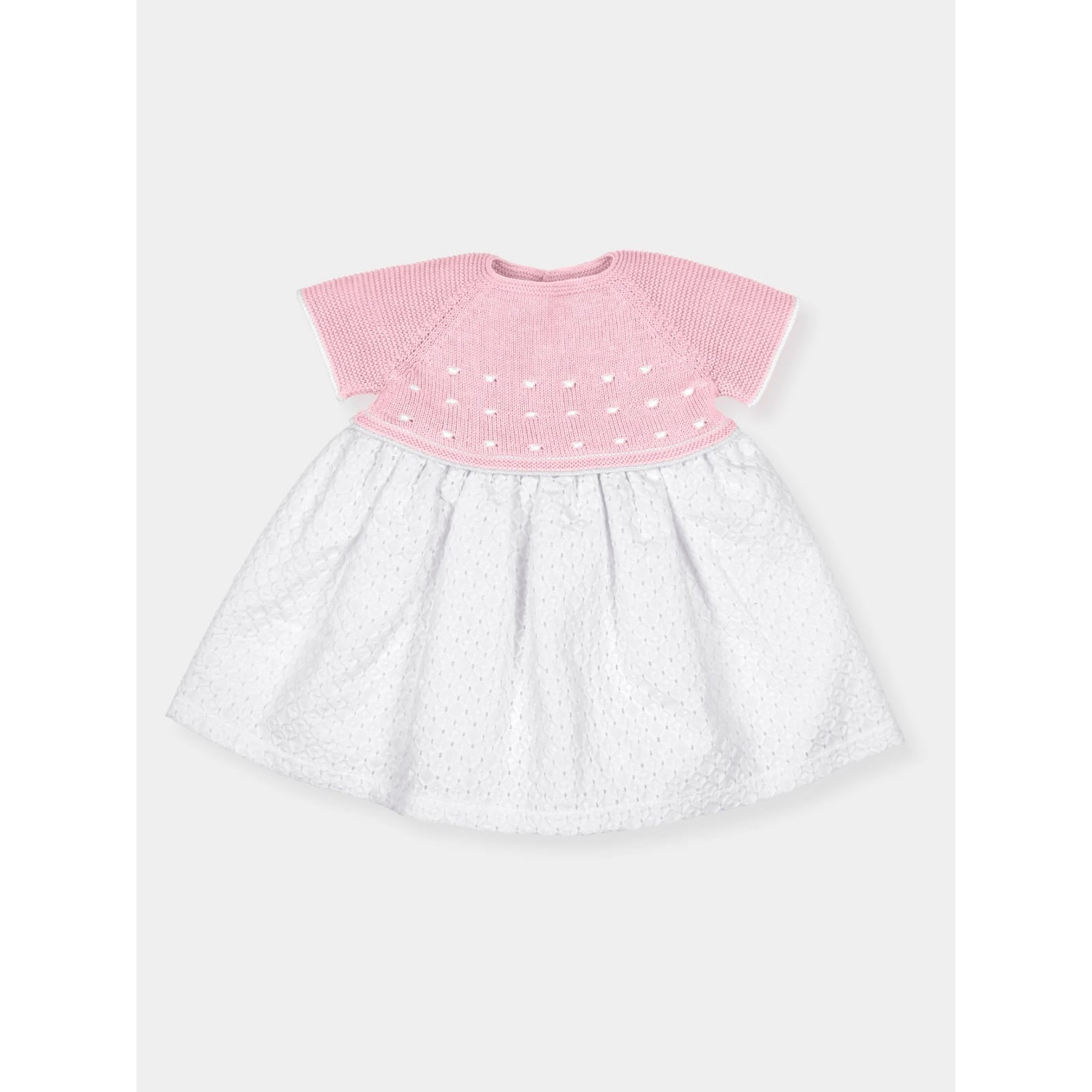 Mac Ilusion 3m Baby Strawberry Cotton Knitted Body Diente De Leon Dress