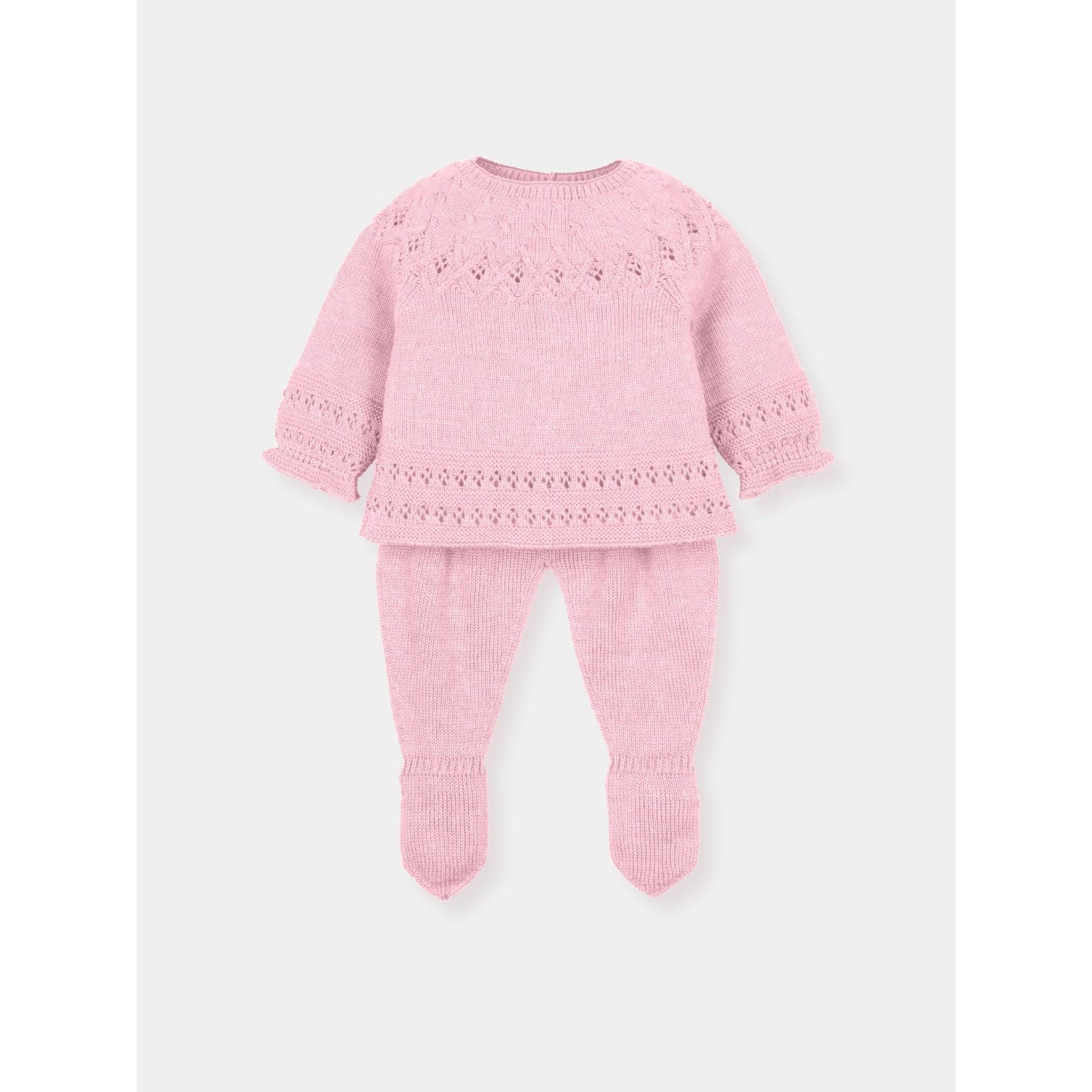 Mac Ilusion Baby Strawberry Knitted Sweater With Leggins POSIDONIA Outfit
