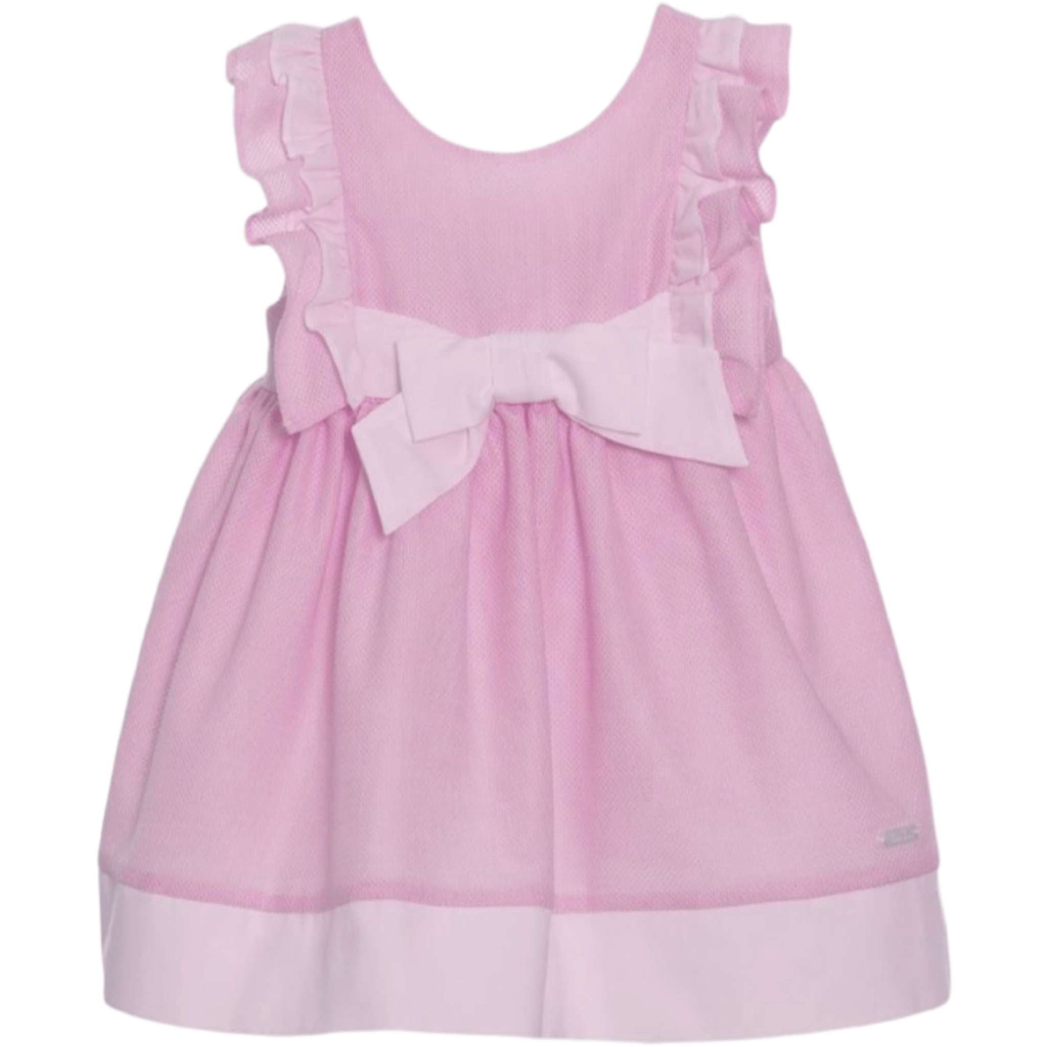 Patachou Tops Patachou Baby Girls Pink Bow Cotton Dress